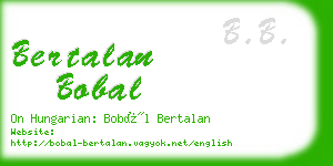 bertalan bobal business card